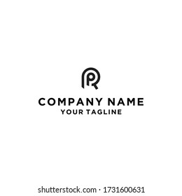 Rp or Pr letter logo design vector