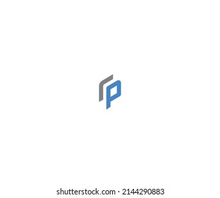 Rp, PR Letter  Logo Design vector Template