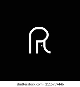 RP PR logo, Black and White color concept