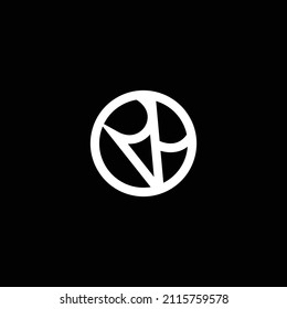 RP PR logo, Black and White color concept