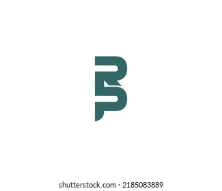 RP PR logo design vector template