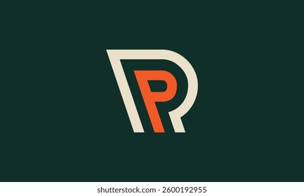 RP or PR monogram vector logo design