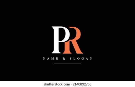 RP, PR, R, P abstract letters logo monogram