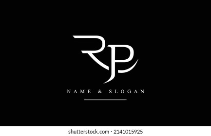 RP, PR, R, P abstract letters logo monogram