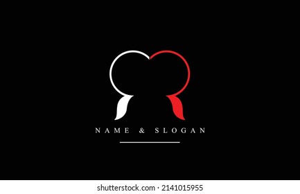RP, PR, R, P abstract letters logo monogram