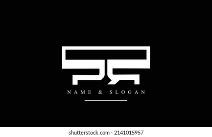 RP, PR, R, P abstract letters logo monogram