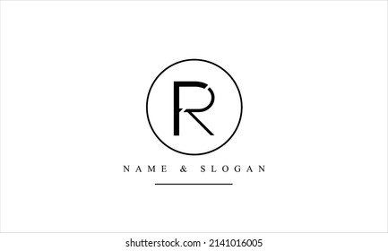 RP, PR, R, P abstract letters logo monogram