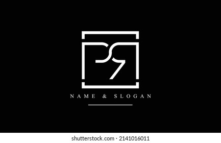 RP, PR, R, P abstract letters logo monogram