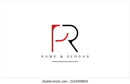 RP, PR, R, P abstract letters logo monogram