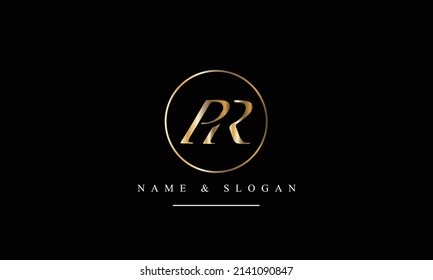 RP, PR, R, P abstract letters logo monogram