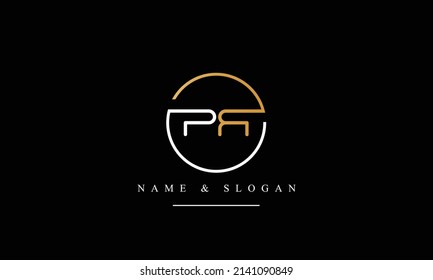 RP, PR, R, P abstract letters logo monogram