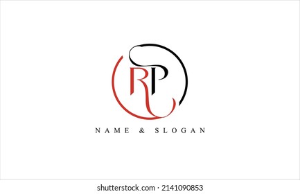 RP, PR, R, P abstract letters logo monogram