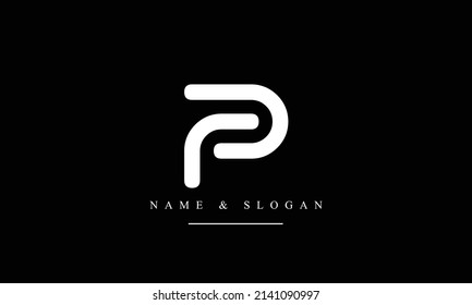 RP, PR, R, P abstract letters logo monogram