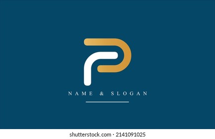 RP, PR, R, P abstract letters logo monogram