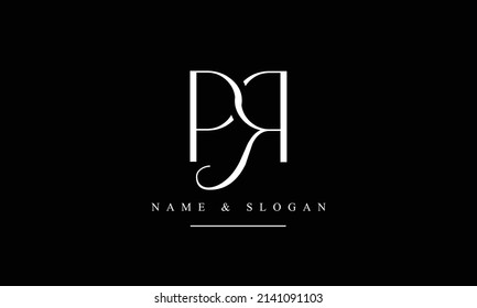 RP, PR, R, P abstract letters logo monogram