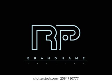 RP Technology Letter Logo Template. This tech letter logo is a graphic mark that uses letters to represent a technology company.