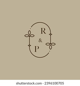 RP wedding initial logo in high quality professional design that will print well across any print media