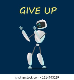 RPA. Funny white robot in different comic situations and moods. Modern technologists of the invention of the future, artificial intelligence. robotics and bots