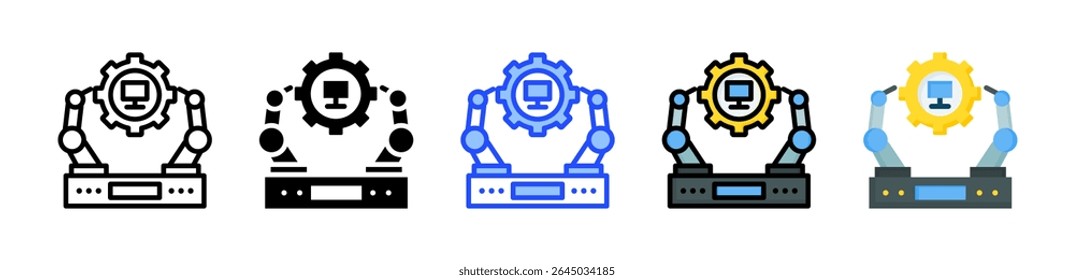 Coleção De Ícones De Rpa Com Vários Estilos