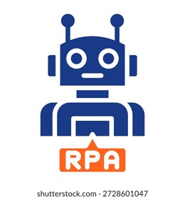 Rpa Icon Fill Vector Illustration