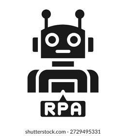 Rpa Icon Glyph Vector Illustration
