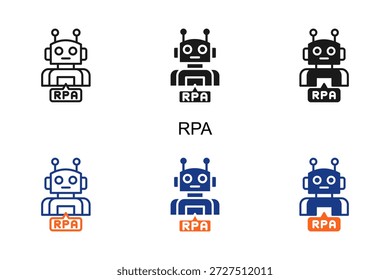 Ícone De Rpa Ilustração De Vetor De Estilo Múltiplo