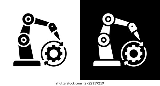 Rpa Icon Set Colección De Vector Aislado En Blanco Y Negro