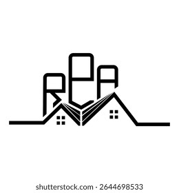 RPA Real State logo design, RPA simple and modern logo. RPA luxurious alphabet design  