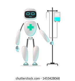 RPA robot. Android helps. robot doctor or surgeon, robatized work, robot medicine