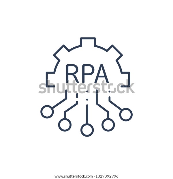 Rpa Robotic Process Automation Industry Smart Stock Vector (Royalty ...