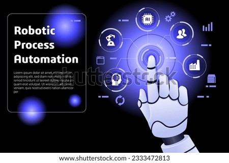 RPA Robotic process automation innovation technology vector illustration concept