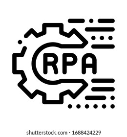 rpa settings icon vector. rpa settings sign. isolated contour symbol illustration