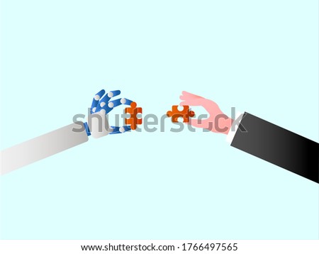 Similar – Image, Stock Photo Puzzle with two unknowns