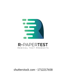 R-papertest logo, paper and letter r vector