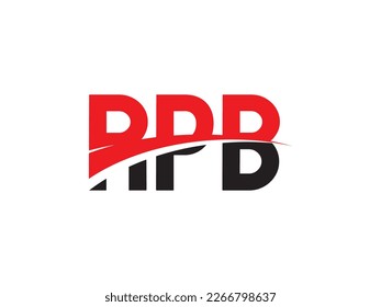 Letra RPB Ilustración del vector de diseño del logotipo inicial