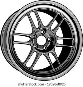 Rpf1 Wheel Vector Illustration Rim