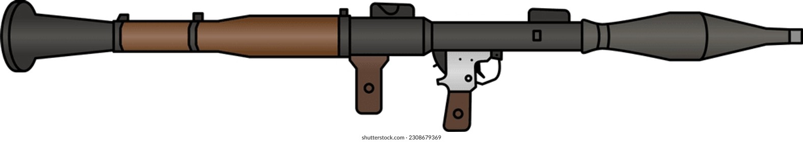 RPG 7 weapon vector. clipart.