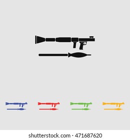 RPG black simple icon for web and mobile. Flat style.