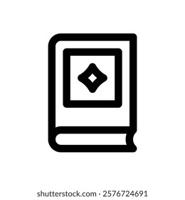 RPG book. Editable stroke vector icon.