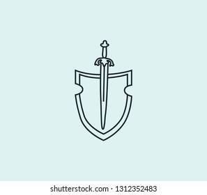 Rpg game icon line isolated on clean background. Rpg game icon concept drawing icon line in modern style. Vector illustration for your web mobile logo app UI design.