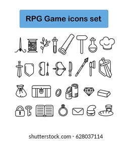 RPG Game icons set