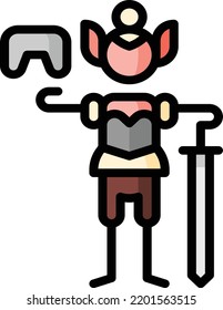 rpg Spiel einzeln Design Element Stock Illustration. Vektorgrafik auf weißem Hintergrund