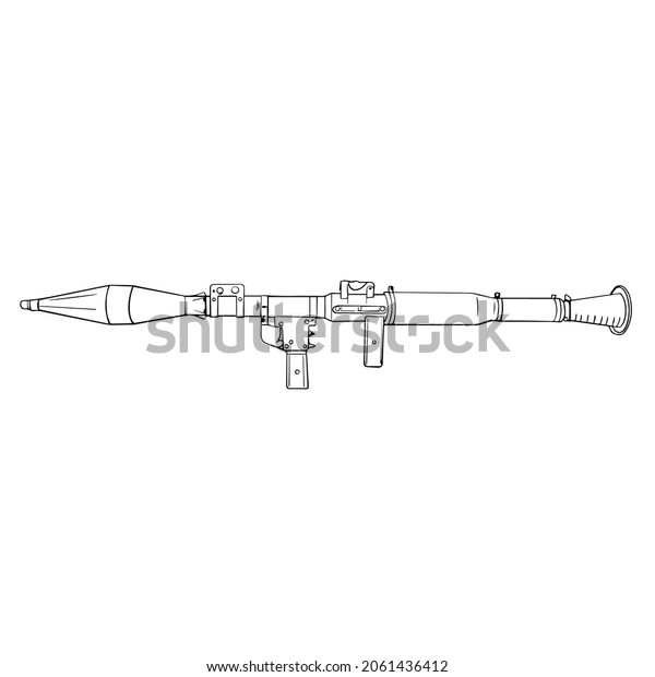 Rpg Gun Illustration Hand Drawing Illustration Stock Vector (Royalty ...