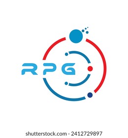 RPG letter technology logo design on white background. RPG creative initials letter IT logo concept. RPG letter design