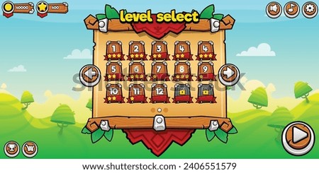 RPG Medieval Video Game User Interface