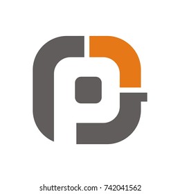 RPG or PG or GP logo initial letter design template vector