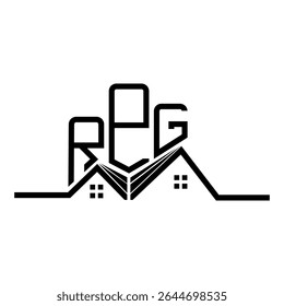 RPG Design de logotipo Real Estado, RPG logotipo simples e moderno. RPG de design de alfabeto luxuoso  