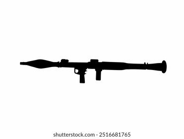 Silueta de arma de lanzacohetes RPG 
