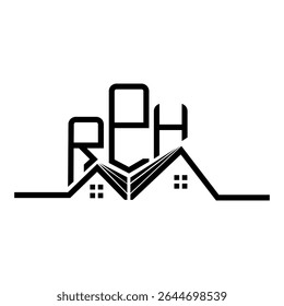 Diseño de logotipo de RPH Real State, logotipo simple y moderno de RPH. Diseño de alfabeto lujoso RPH  