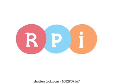 RPI vector business acronym. B2B marketing concept.